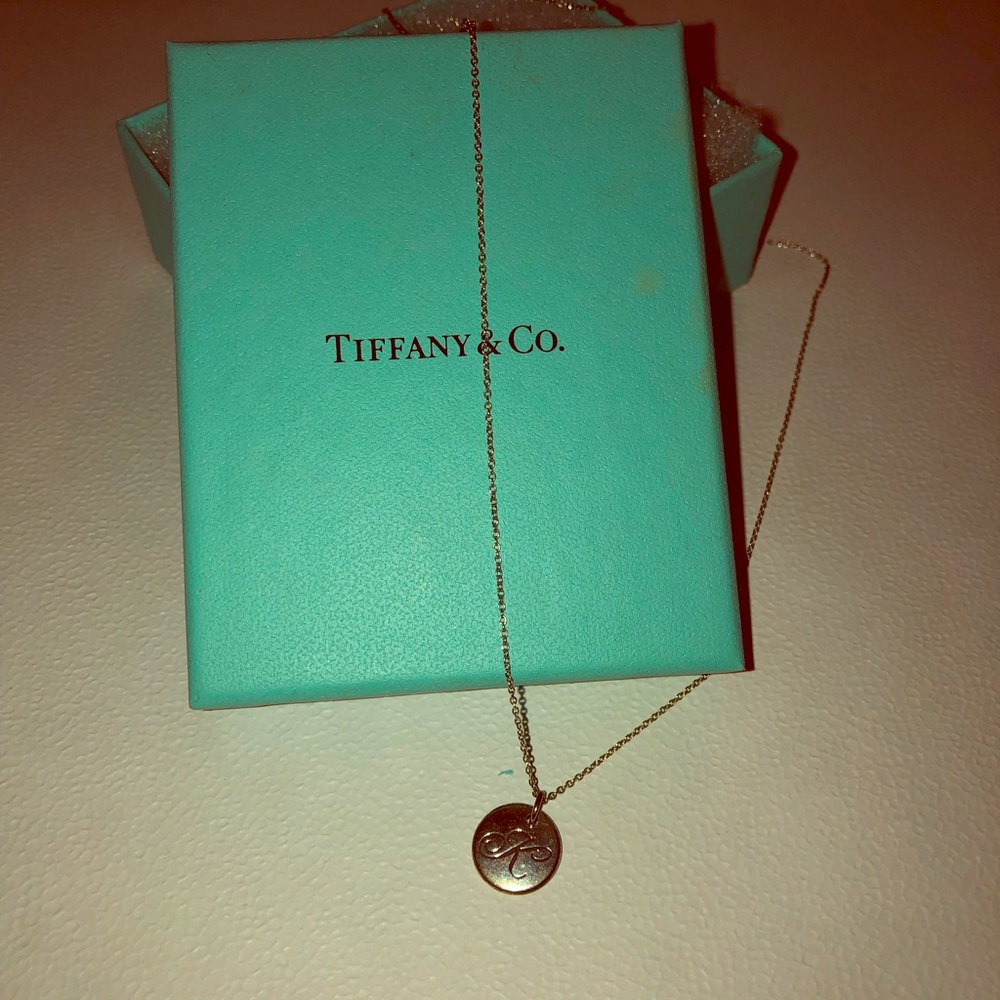 Tiffany’s silver initial necklace “K”